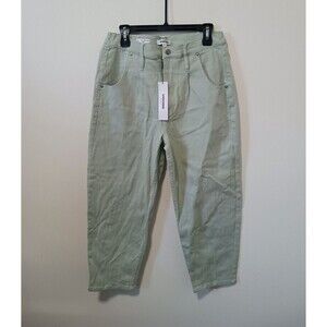 Vigoss High Rise Crop‎ Pants Womens Mint Green Balloon Leg Size 30